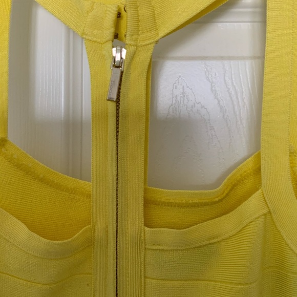 BEBE YELLOW STRAP BANDAGE DRESS - Picture 7 of 8